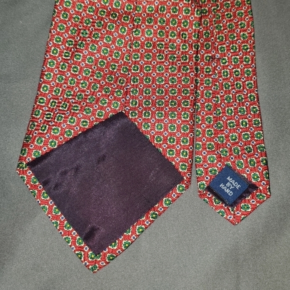 𝅺Polo tie red with green and white NEW - Picture 6 of 6
